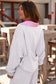 Light Grey Stripe Patchwork Loose Long Sleeve Top Drawstring Waist Pants Set