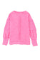 Rose Drop Sleeve Exposed Seam Pullover Sweatshirt