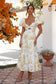 Yellow Bubble Sleeve Swing High End Dress