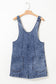 Dusk Blue Sleeveless Denim Romper with U-Neck & Pockets