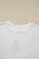 White Christmas Tree Long Sleeve Top and Shorts Pajama Set