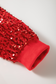 Red Sequined Santa Claus Long Sleeve Christmas Sweatshirt