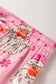 Pink Santa Claus Snowflake Long Sleeve Christmas Pajama Set