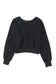 Black Casual One Strap V-shape Open Back Sweatshirt