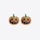 Demon Pumpkin Rhinestone Alloy Earrings