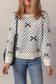 Bow Detail Ribbed Trim Crew Neck Sweater