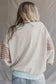 Striped Contrast Patchwork Oversized Sweatshirt
