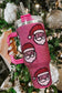 Pink Christmas Santa Claus Diamond 40oz Tumbler Cup with Straw