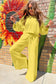 Vibrant Drop Shoulder Pullover & Wide Leg Pants Set