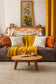 Orange Plush Textured Pumpkin Throw Pillowcase
