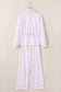 Pink Bow Print Long Sleeve Shirt and Pants Soft Pajama Set