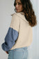 Checkered Patchwork Kangaroo Pocket Half Zipper Hoodie