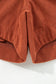 Clay Button Scalloped Edge High Waist Corduroy Shorts