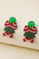 White Christmas Santa Claus Acrylic Earrings