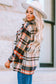 Red Plaid Button Front Pocket Shirt Shacket