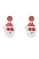 White Christmas Santa Claus Acrylic Earrings