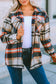 Red Plaid Button Front Pocket Shirt Shacket