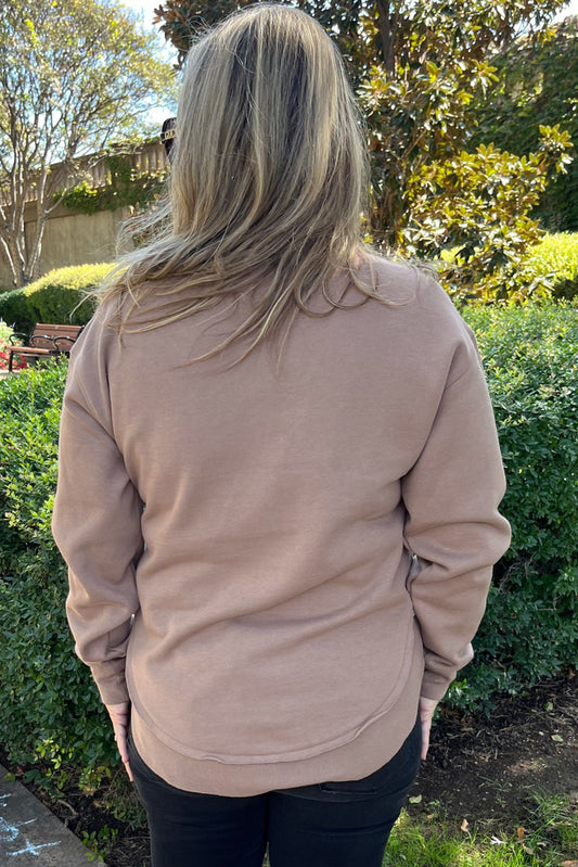 Gobble Letter Graphic Thanksgiving Sweatshirt