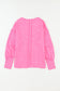 Rose Drop Sleeve Exposed Seam Pullover Sweatshirt