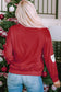 Sequin Santa Patch Round Neck Sweatshirt