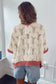 Delicacy Flowers Colorblock Edge Hollow Crochet Knit Top