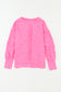 Rose Drop Sleeve Exposed Seam Pullover Sweatshirt