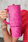 Rose Red Tropical Plants Print Travel 40oz Tumbler Cup