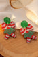 White Christmas Santa Claus Acrylic Earrings