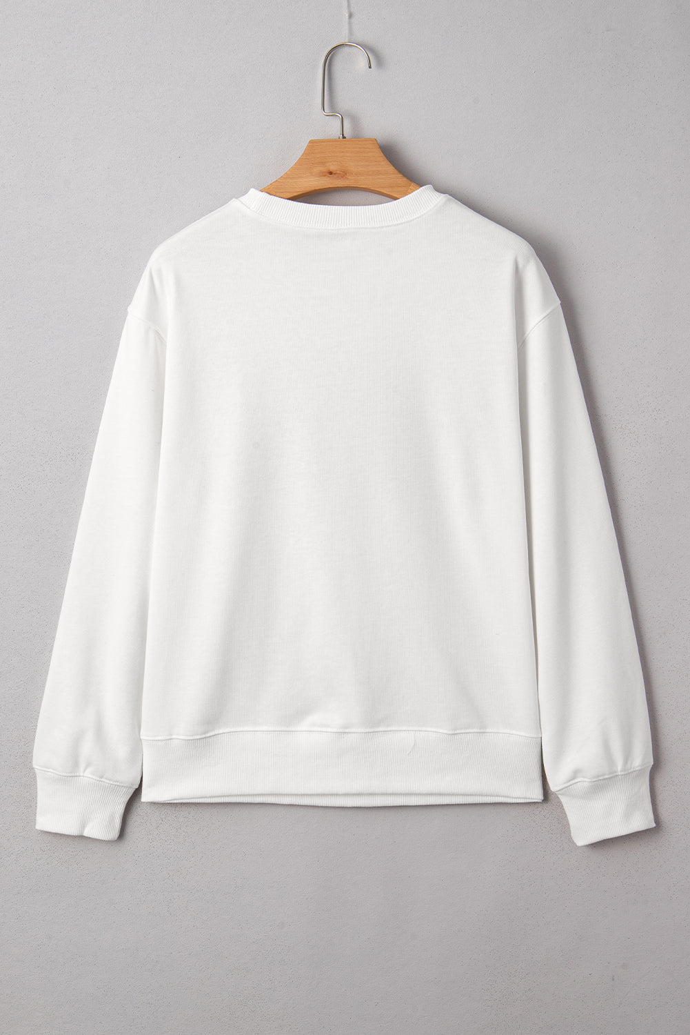 White Football Letter Graphic Crew Neck Sweatshirt