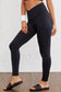 Black Arched Waist Seamless Active Leggings