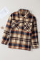 Red Plaid Button Front Pocket Shirt Shacket