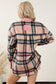 Plaid Button Down Drop Shoulder Jacket